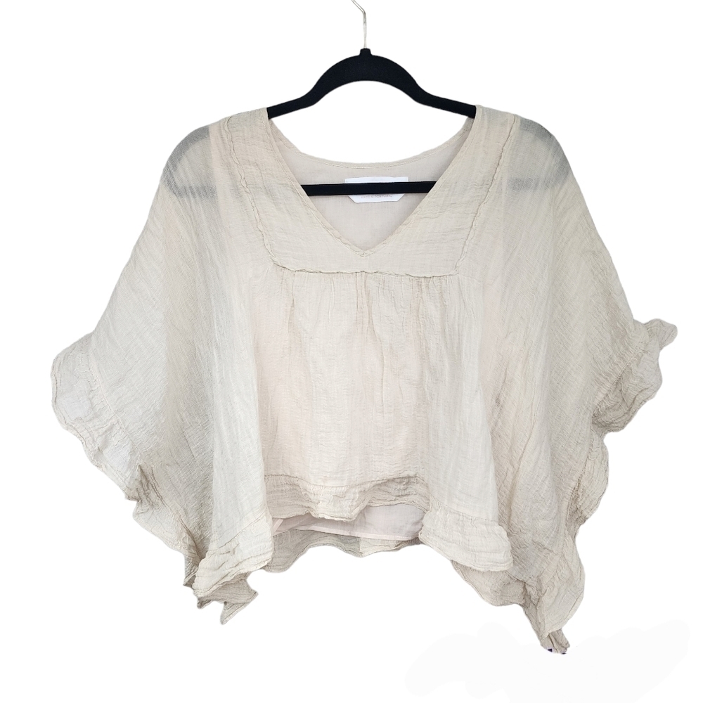 SEE BY CHOLE Pheasant Ruffled Top Size 38